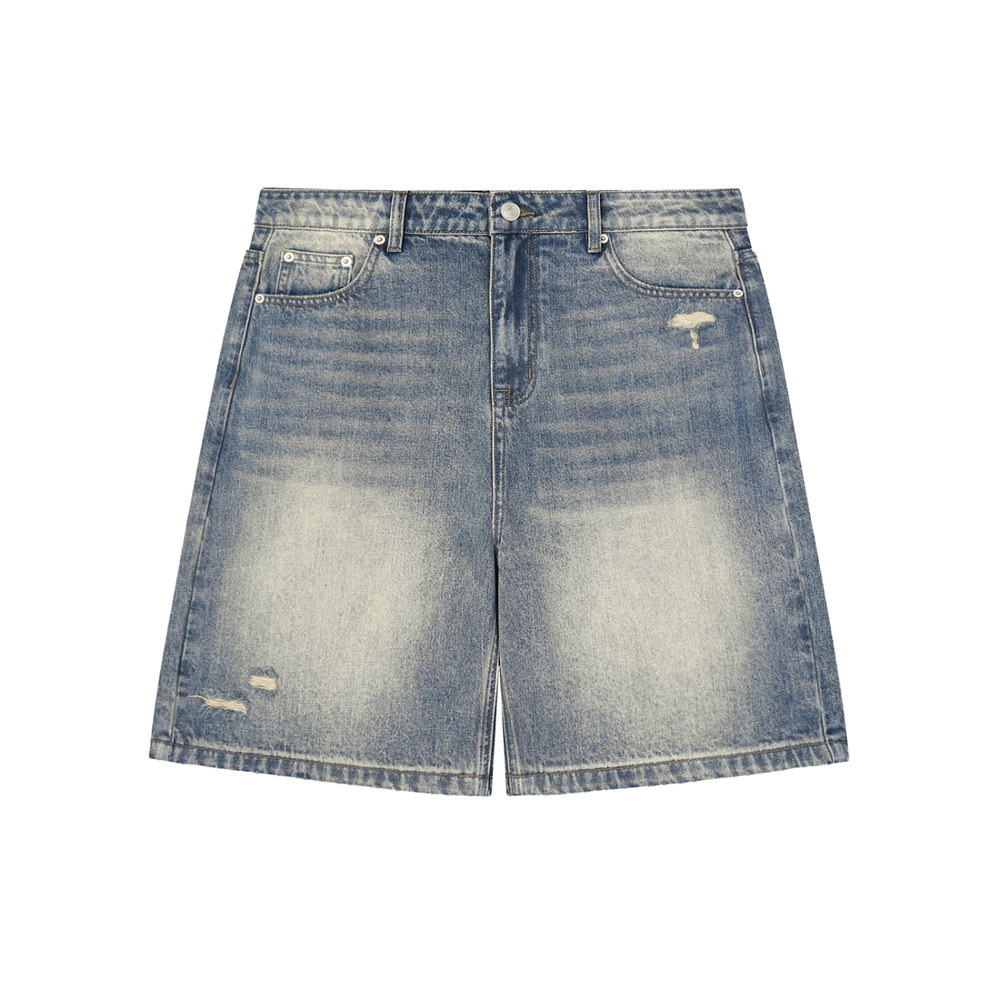 AMORAKI UNISEX BAGGY DENIM SHORTS