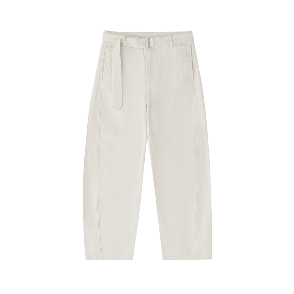 AMORAKI WOMEN'S BARREL LEG CHINO PANTS