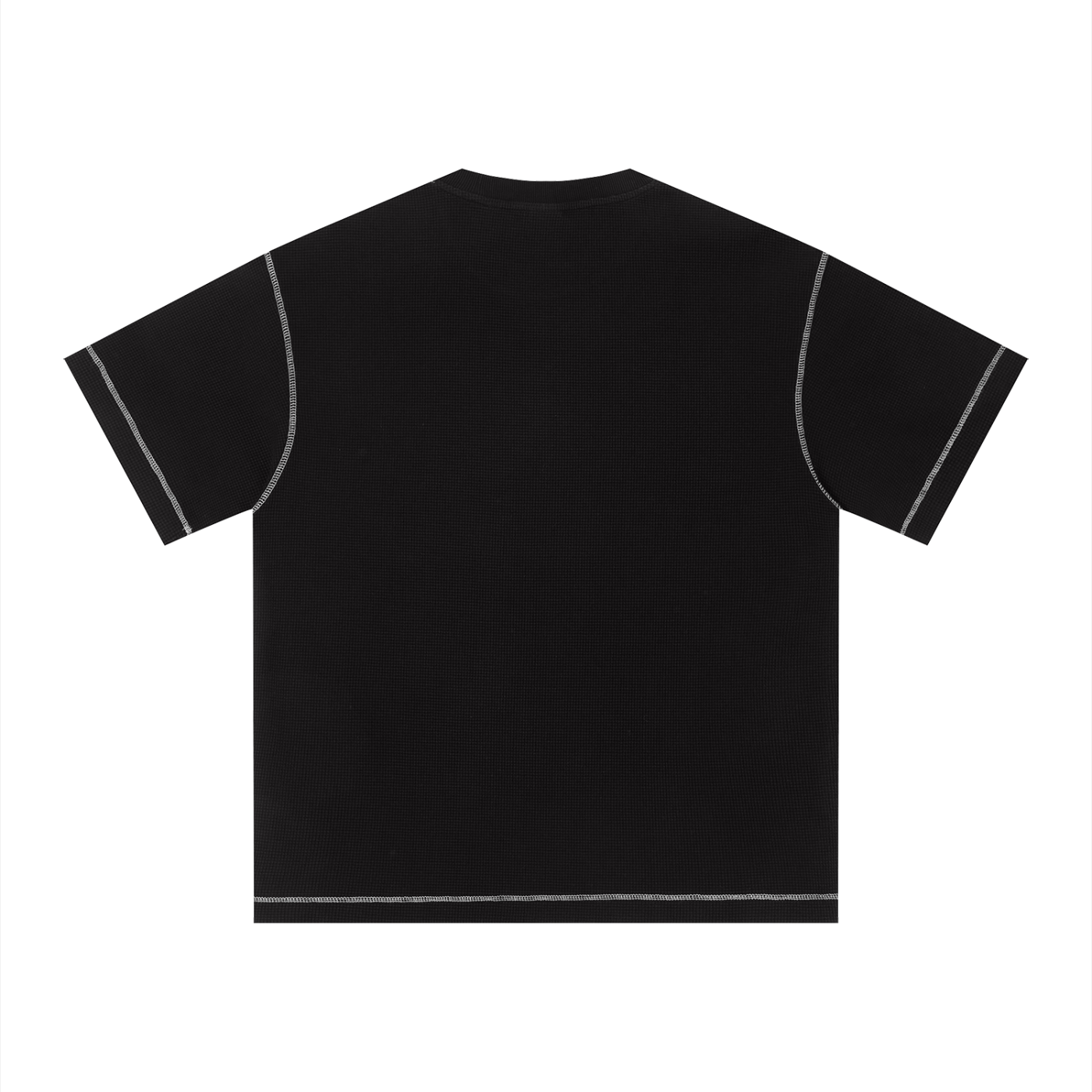 AMORAKI UNISEX SUNFADE WAFFLE BOXY TEE