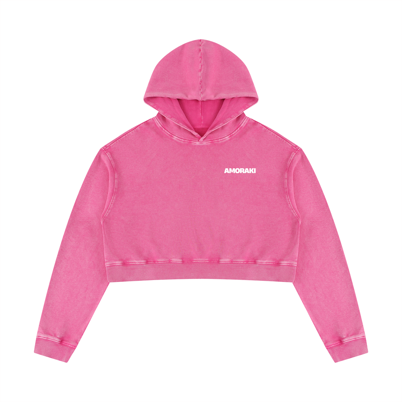 AMORAKI MINERAL WASH CROP HOODIE