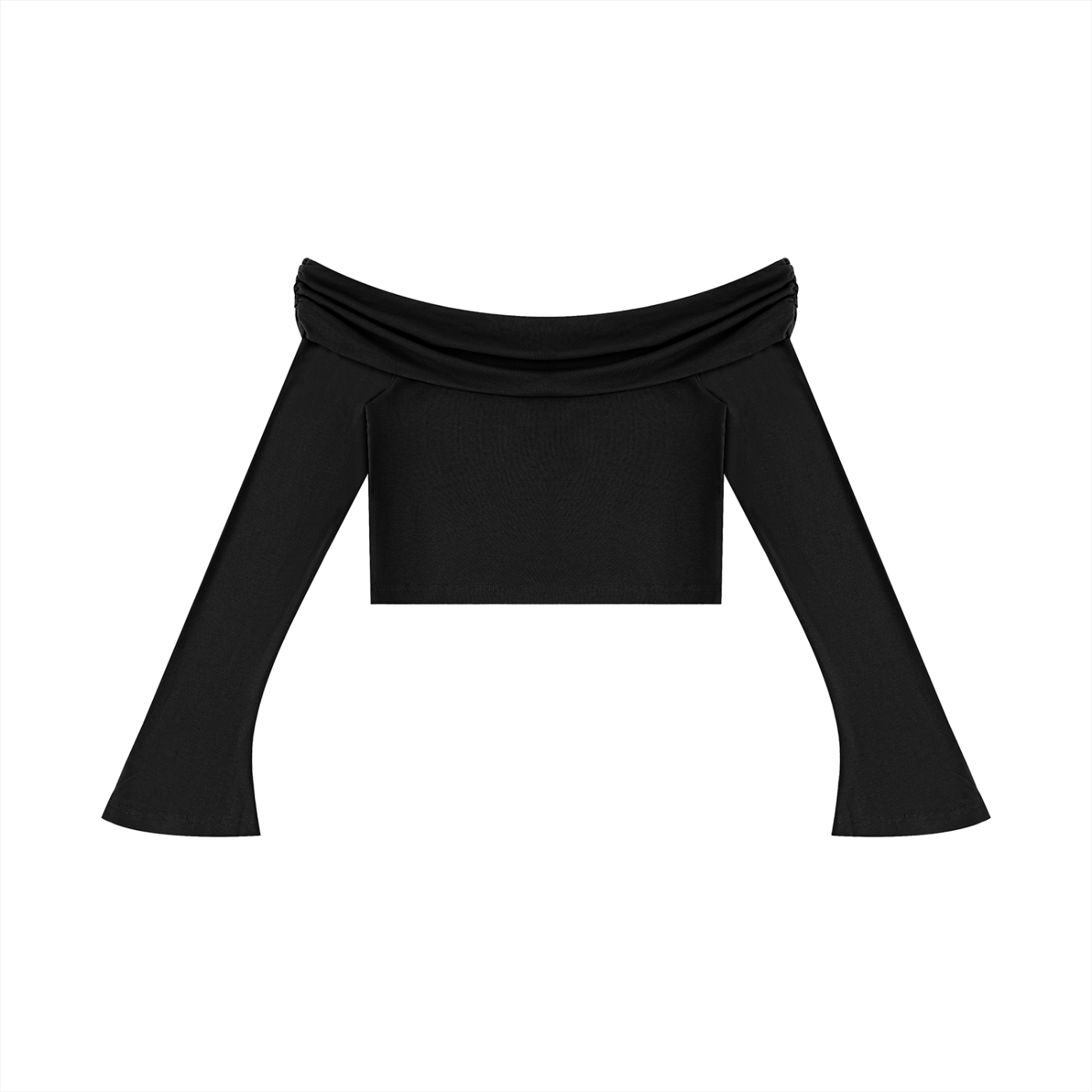 AMORAKI WOMEN'S OFF-SHOULDER CROP TEE