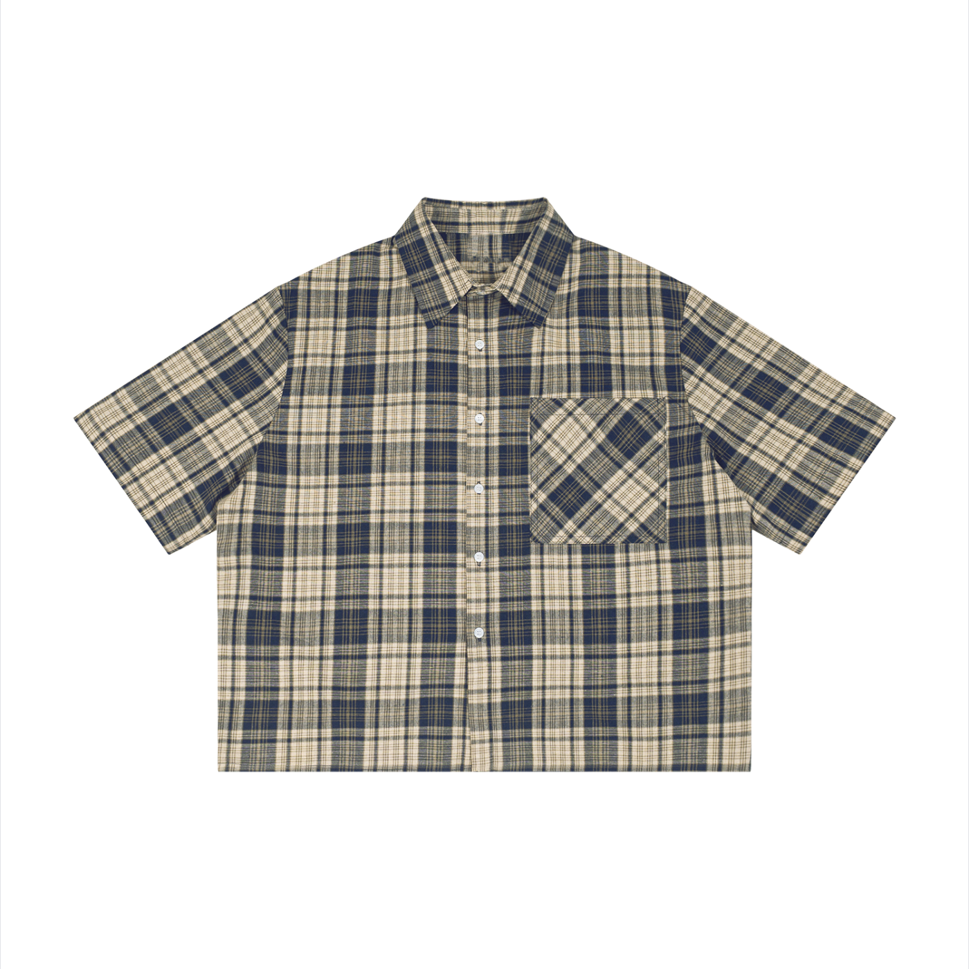 AMORAKI PLAID BOXY SHIRT
