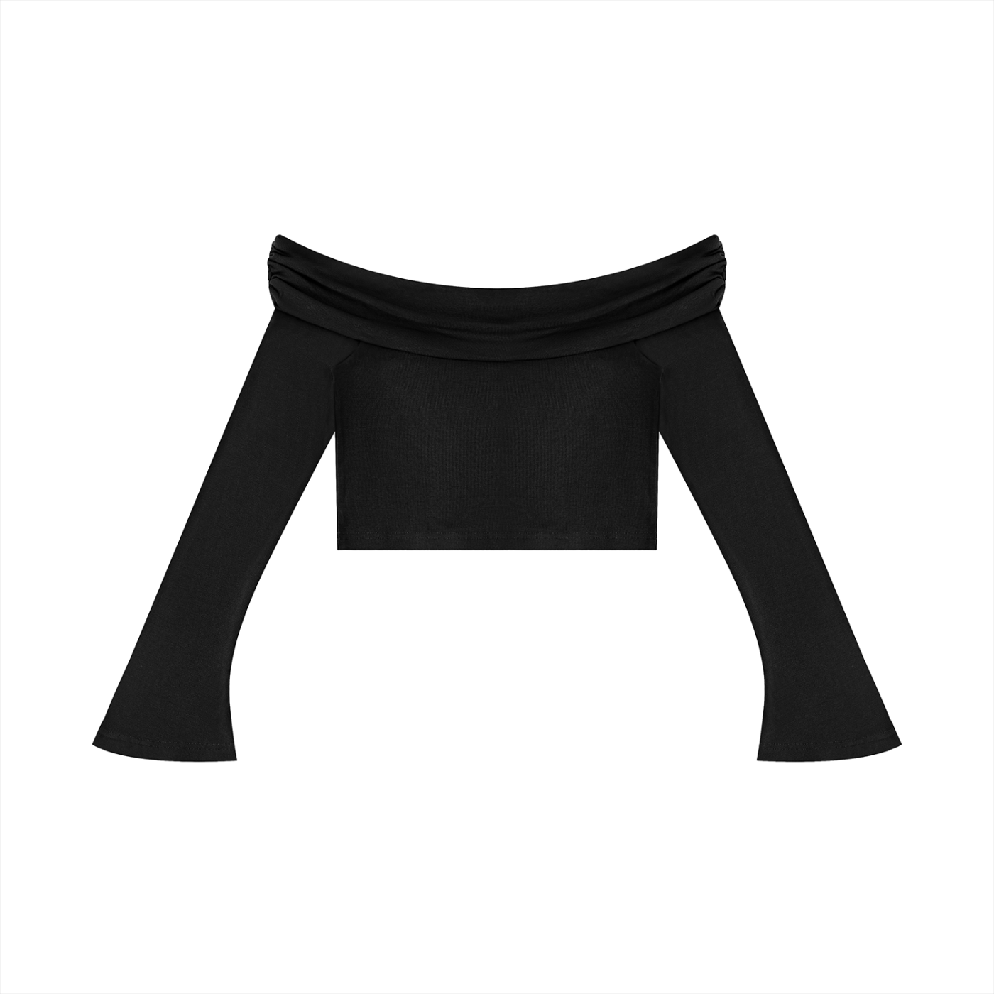 AMORAKI WOMEN'S OFF-SHOULDER CROP TEE