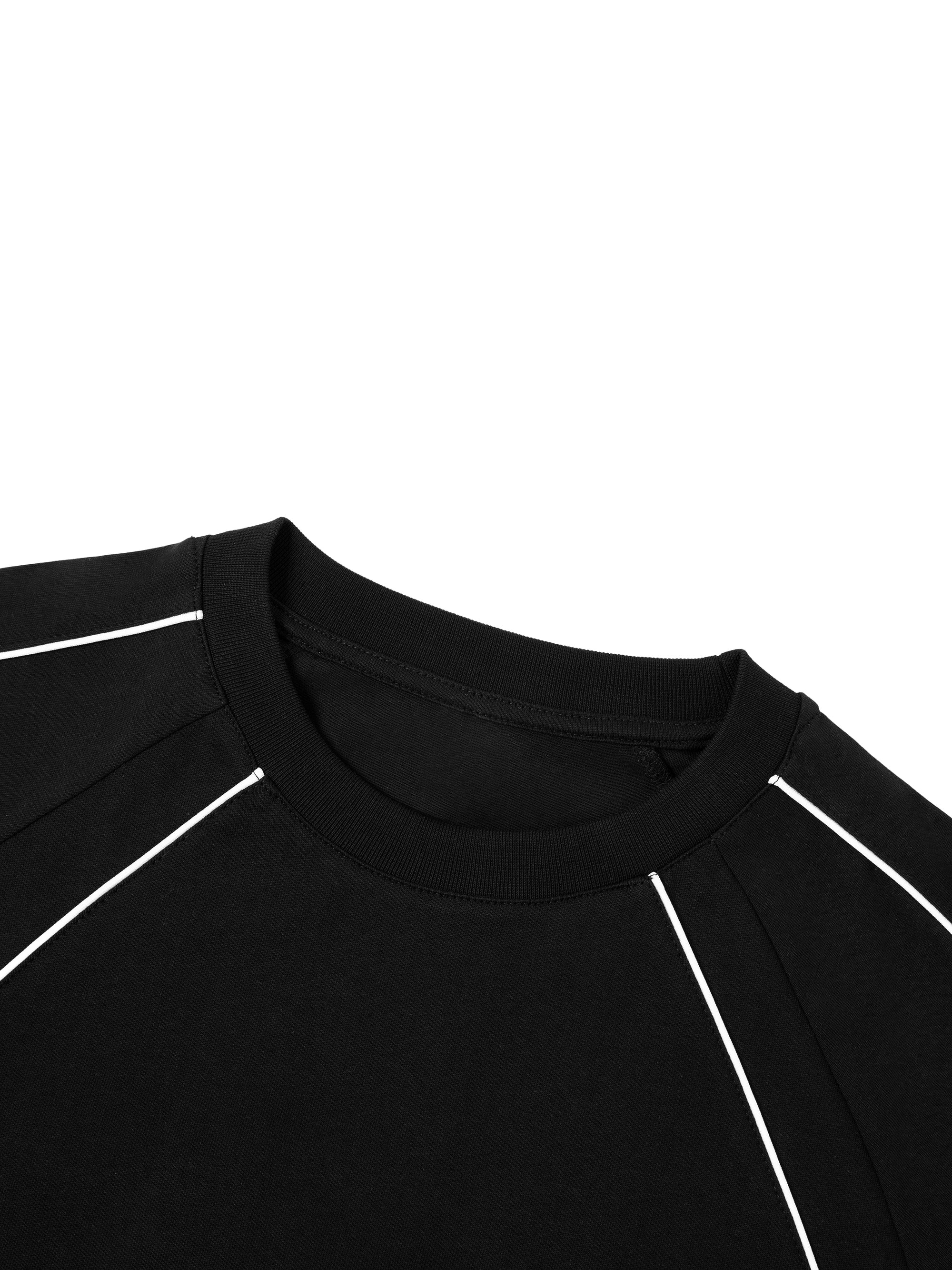 AMORAKI CONTRAST STITCH RAGLAN TEE