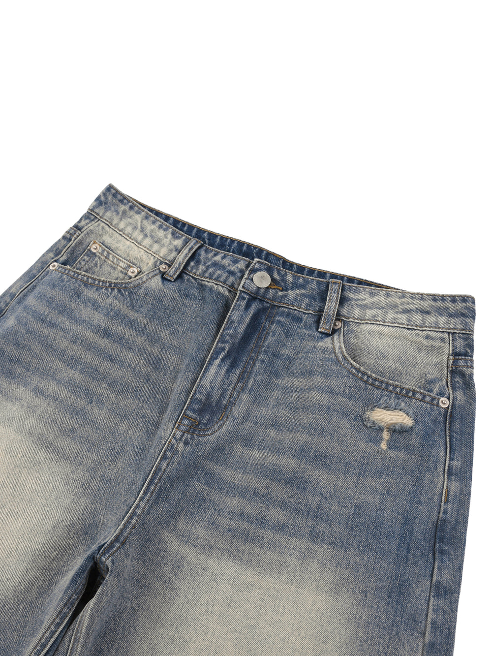 AMORAKI UNISEX BAGGY DENIM SHORTS