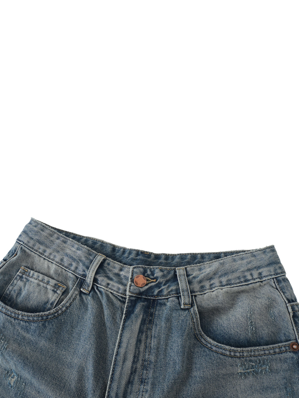 AMORAKI DISTRESSED BARREL DENIM