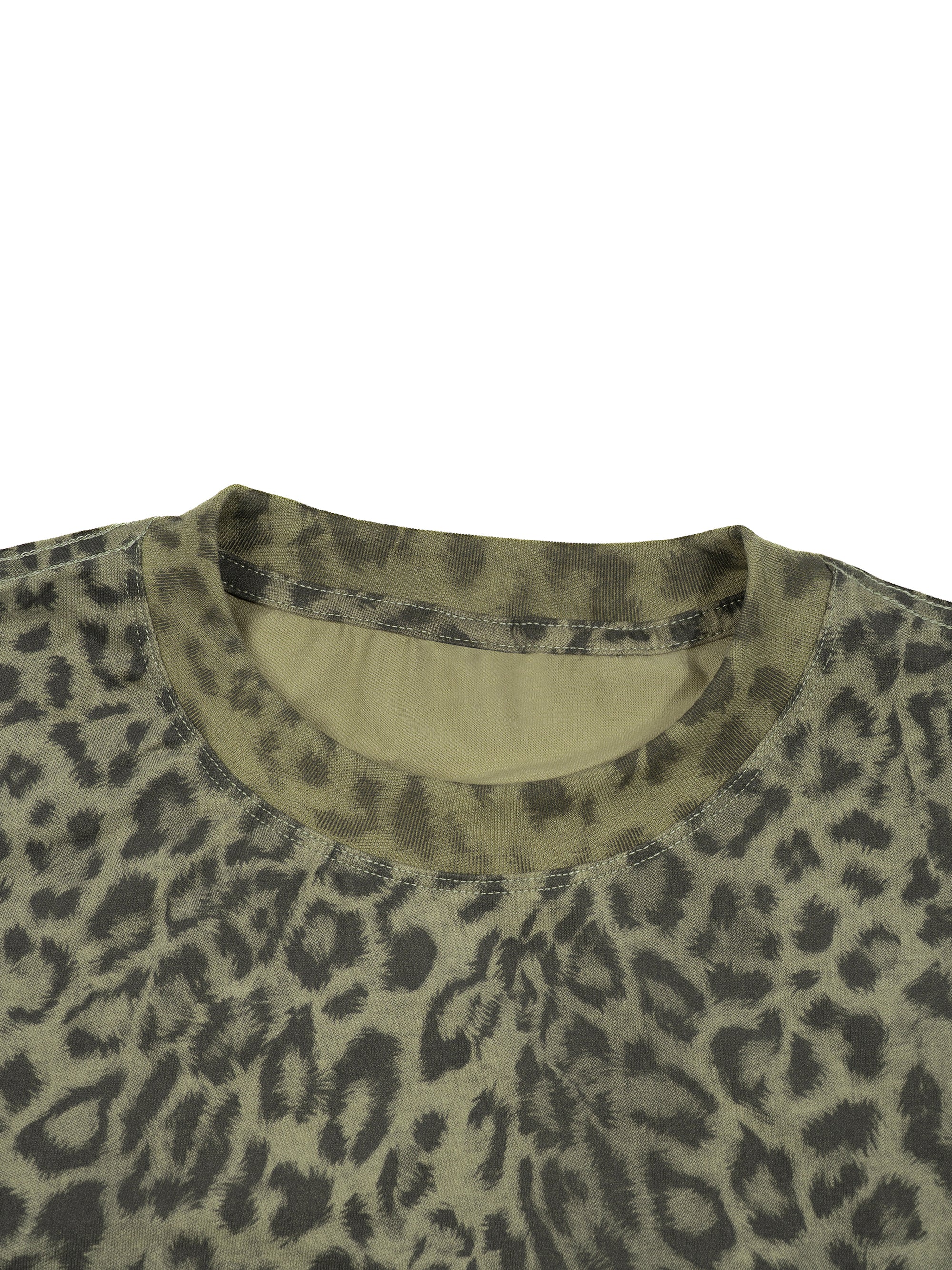 AMORAKI UNISEX LEOPARD BOXY TEE