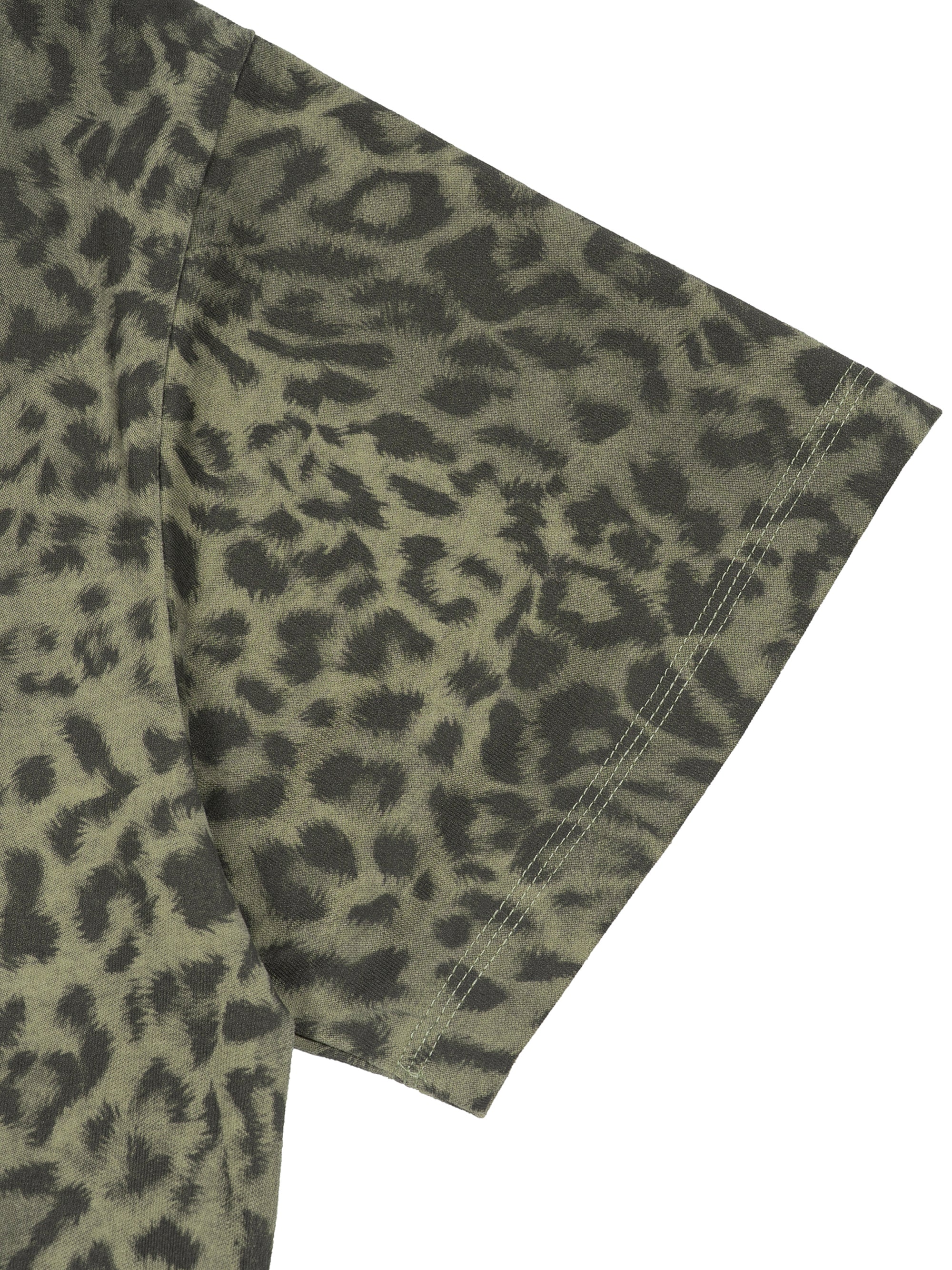 AMORAKI UNISEX LEOPARD BOXY TEE