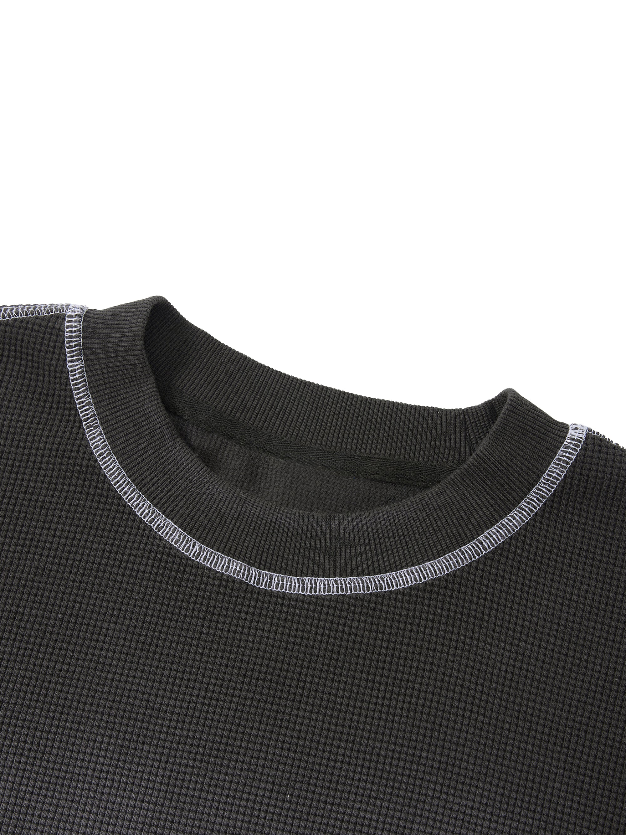 AMORAKI UNISEX SUNFADE WAFFLE BOXY TEE